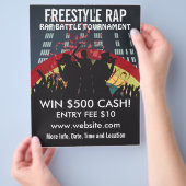 Freestyle Rap Battle Music Flyer (Hand)