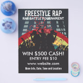 Freestyle Rap Battle Music Flyer (Enkel)