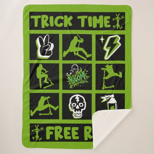 Freestyle scooter sherpa deken (Voorkant)