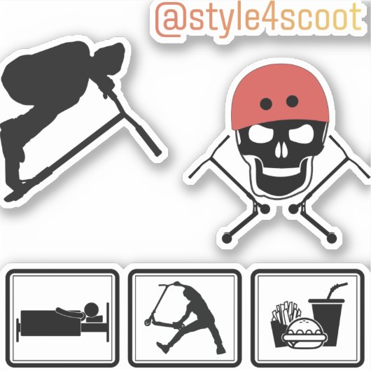 Freestyle scooter sticker pack 3 (Voorkant)