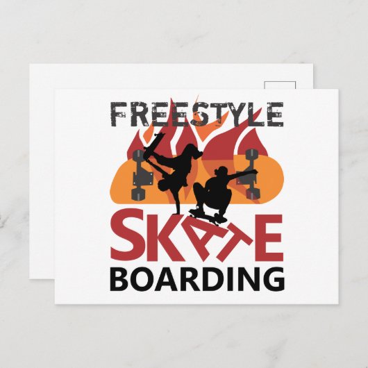 Freestyle Skateboarding Briefkaart (Voorkant / Achterkant)