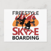 Freestyle Skateboarding Briefkaart (Voorkant)