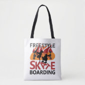 Freestyle Skateboarding Tote Bag (Voorkant)