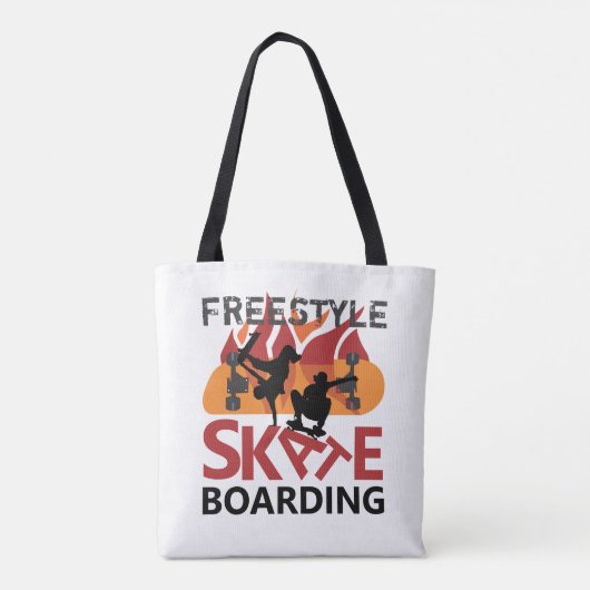 Freestyle Skateboarding Tote Bag (Achterkant)