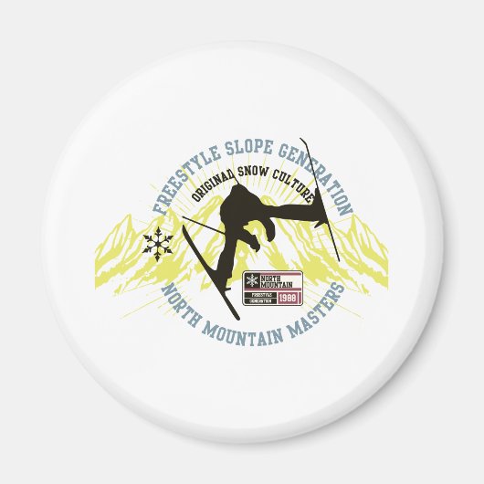 Freestyle Ski Magneet (Voorkant)