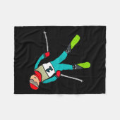 Freestyle skiën  fleece deken (Voorkant (Horizontaal))