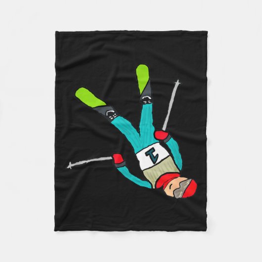 Freestyle skiën  fleece deken (Voorkant)