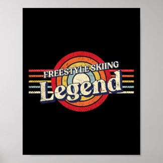 Freestyle Skiën Legende Wintersport Grappig Freest Poster
