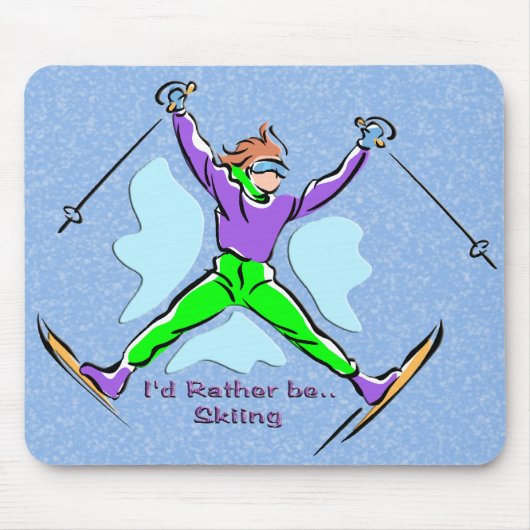 Freestyle Skier Muismat (Voorkant)