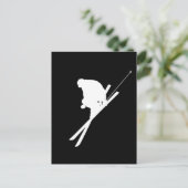 Freestyle skiing briefkaart (Staand voorkant)