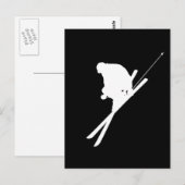 Freestyle skiing briefkaart (Voorkant / Achterkant)