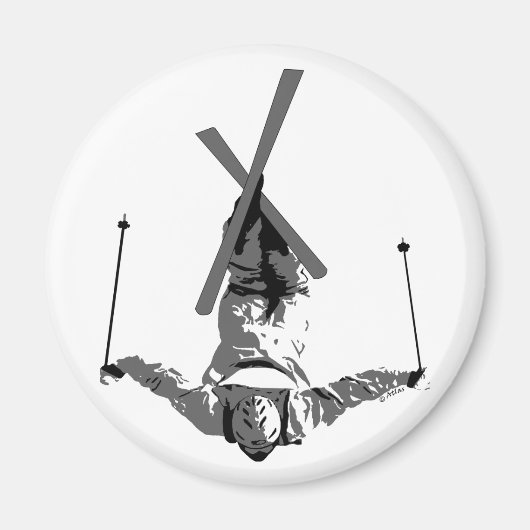 Freestyle Skiing Magneet (Voorkant)