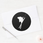 Freestyle skiing ronde sticker (Envelop)