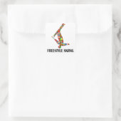 Freestyle Skiing Vierkante Sticker (Tas)