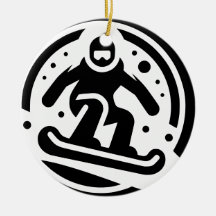 Freestyle Snowboarden Minimalistisch Zwart-wit