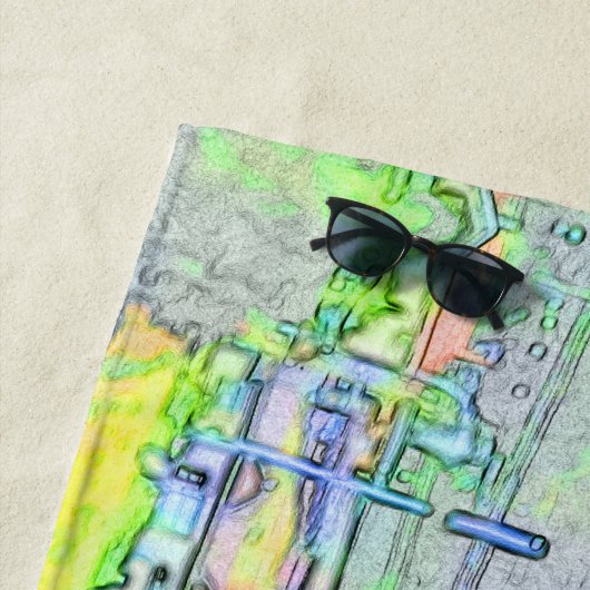 Freestyle Stuntman - Motocross Rider Beach Towel Strandlaken (In situ)