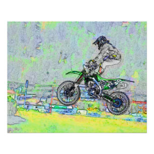 Freestyle Stuntman-Motocross Rider Perfect Poster
