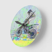 Freestyle Stuntman-Motocross Rider Ronde Klok (Hoek)