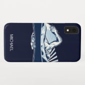Freestyle Swimmer - Gepersonaliseerde naam | Sport Case-Mate iPhone Case (Achterkant (horizontaal))