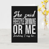 Freestyle Swimming grappig cadeauidee Kaart (Gele Bloem)