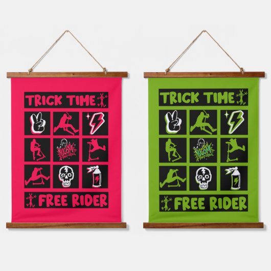 Freestyle Trick Scooter Hangend Wandkleed (Dubbel)