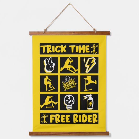 Freestyle Trick Scooter Hangend Wandkleed (Voorkant)