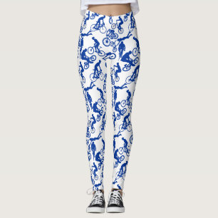 Freestyles Pattern.w x4 White BG Leggings