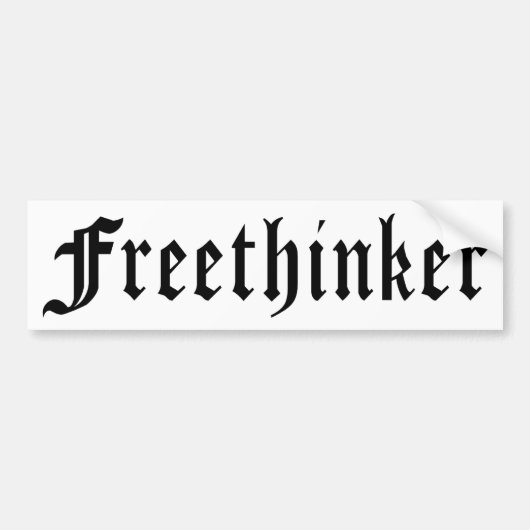 Freethinker 1 bumpersticker (Voorkant)