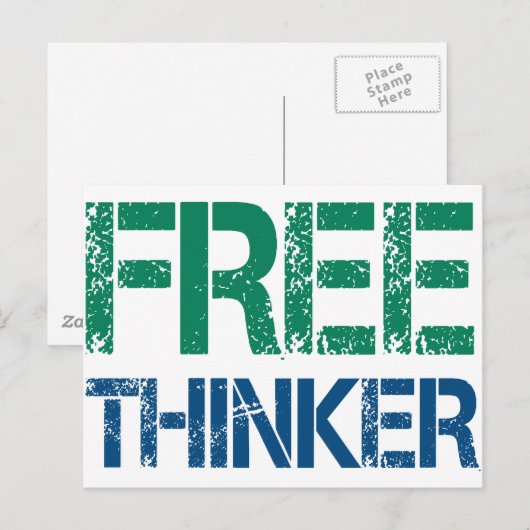 freethinker briefkaart (Voorkant / Achterkant)