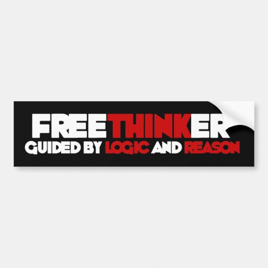 Freethinker Bumpersticker (Voorkant)