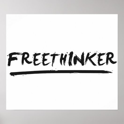 Freethinker Paintborstel Poster (Voorkant)