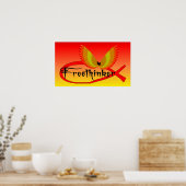 Freethinking vissymbool poster (Keuken)