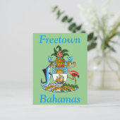 Freetown, Bahama's met het wapen van Eleuthera Briefkaart (Staand voorkant)