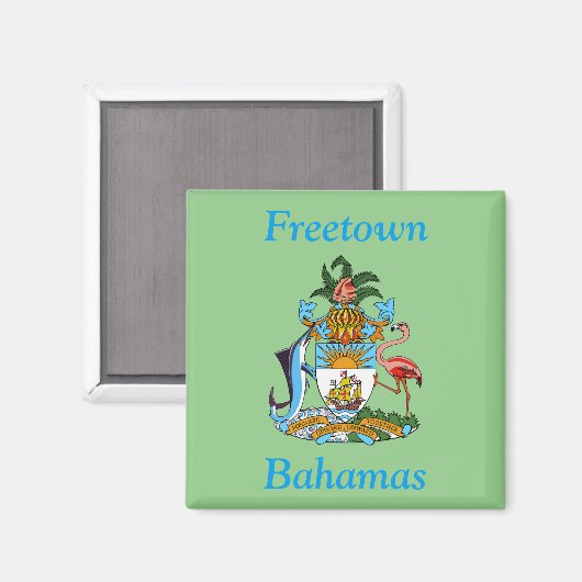 Freetown, Bahama's met het wapen van Eleuthera Magneet (Voorkant / Achterkant)