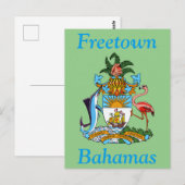Freetown, Bahama's met Wapen (Eleuthera) Briefkaart (Voorkant / Achterkant)