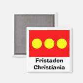 Freetown Christiania Flag Magneet (Voorkant / Achterkant)