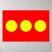 Freetown Christiania Flag Poster (Voorkant)