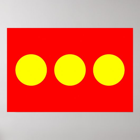 Freetown Christiania Flag Poster (Voorkant)