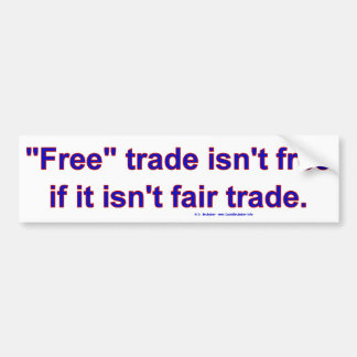 FreeTradeFairTrade Bumpersticker