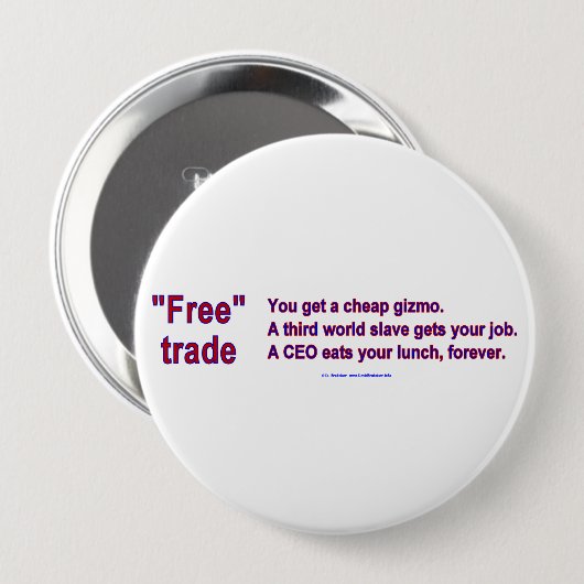 FreeTradeGizmo Ronde Button 4,0 Cm (Voorkant /achterkant)