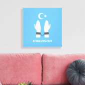 #FREEUYGHUR CANVAS AFDRUK (Insitu (Woonkamer))