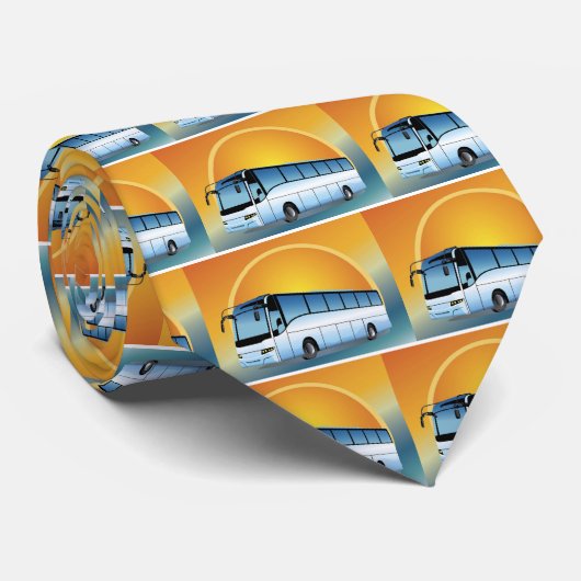 FreeVector-Bus Transporttouring Stropdas (Opgerold)