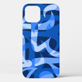 Freeway Abstract Retro Psychedelic Blue iPhone 16 Pro Hoesje