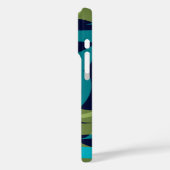 Freeway Abstract Retro Psychedelic Navy Blauwgroen Case-Mate iPhone Case (Achterkant / Links)