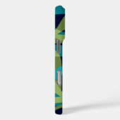 Freeway Abstract Retro Psychedelic Navy Blauwgroen Case-Mate iPhone Case (Achterkant / Rechts)