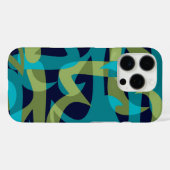 Freeway Abstract Retro Psychedelic Navy Blauwgroen Case-Mate iPhone Case (Achterkant (horizontaal))