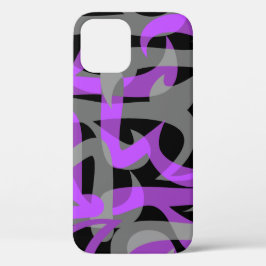 Freeway Abstract Retro Psychedelic Violet iPhone 16 Pro Hoesje