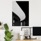 Freeway-ramen in een fog-Poster, afdrukken Poster (Thuiskantoor)