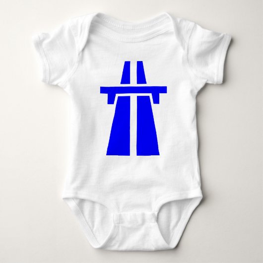 Freeway, snelweg, Autobahn - blauw Romper (Voorkant)