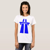 Freeway, snelweg, Autobahn - blauw T-shirt (Voorkant volledig)